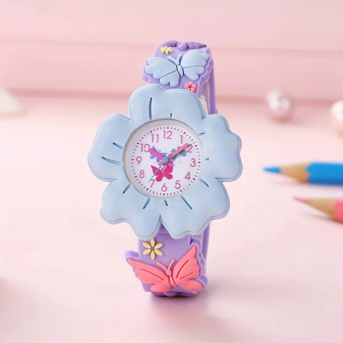 Children's Watch Fashion New Student Cartoon Color Watch Cute Flower Pattern Silicone Quartz Watch
Children's Watch Fashion New Student Cartoon Color Watch Cute Flower Pattern Silicone Quartz Watch