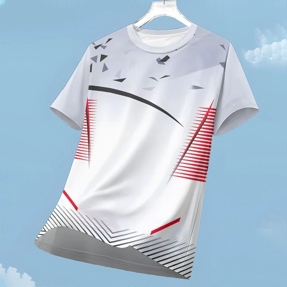 Men's Quick Dry Stripe Short Sleeve T Shirt Fitness Running Badminton Sportswear Summer Trendy Outdoor Breathable Men's Clothing
Men's Quick Dry Stripe Short Sleeve T Shirt Fitness Running Badminton Sportswear Summer Trendy Outdoor Breathable Men's Clothing