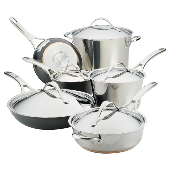 11-Piece Stainless and Hard Anodized Cookware Set (Stain...
11-Piece Stainless and Hard Anodized Cookware Set (Stain...