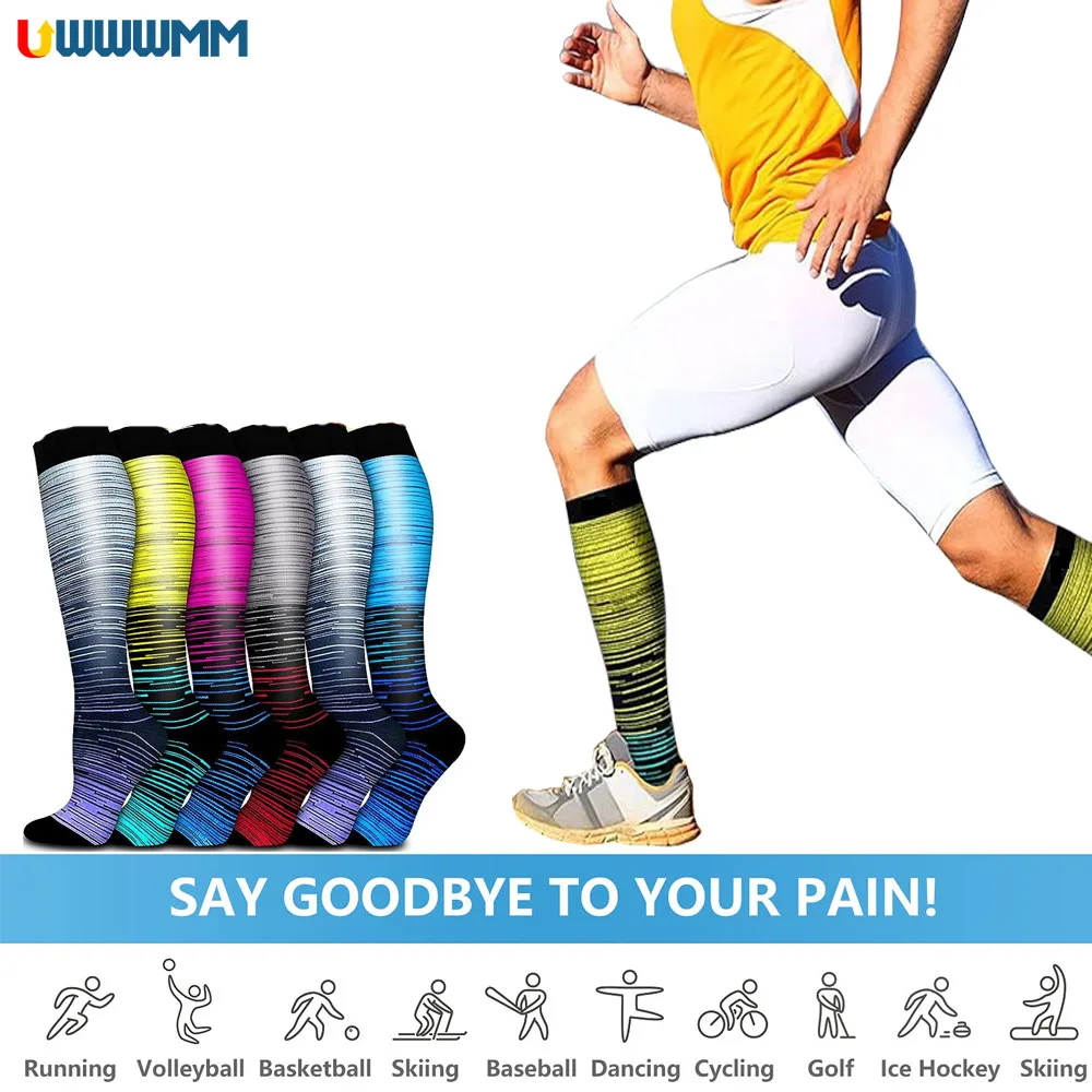 6Pairs Circulation Compression Socks for Women Men Running Knee High Socks Sports Athletic Compression Socks Tube Traveling
6Pairs Circulation Compression Socks for Women Men Running Knee High Socks Sports Athletic Compression Socks Tube Traveling