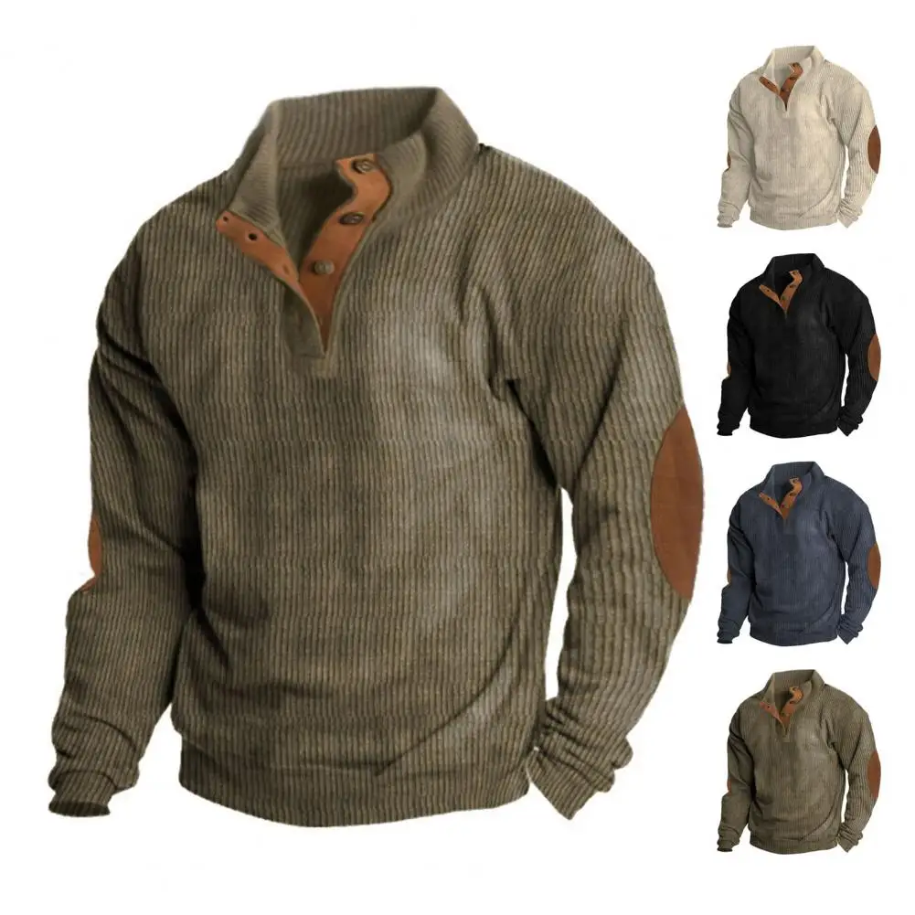 Casual Pullover Tops Stylish Men's Stand Collar Sweatshirt Tops for Autumn Winter Casual Pullover Long Sleeve Patchwork Color
Casual Pullover Tops Stylish Men's Stand Collar Sweatshirt Tops for Autumn Winter Casual Pullover Long Sleeve Patchwork Color