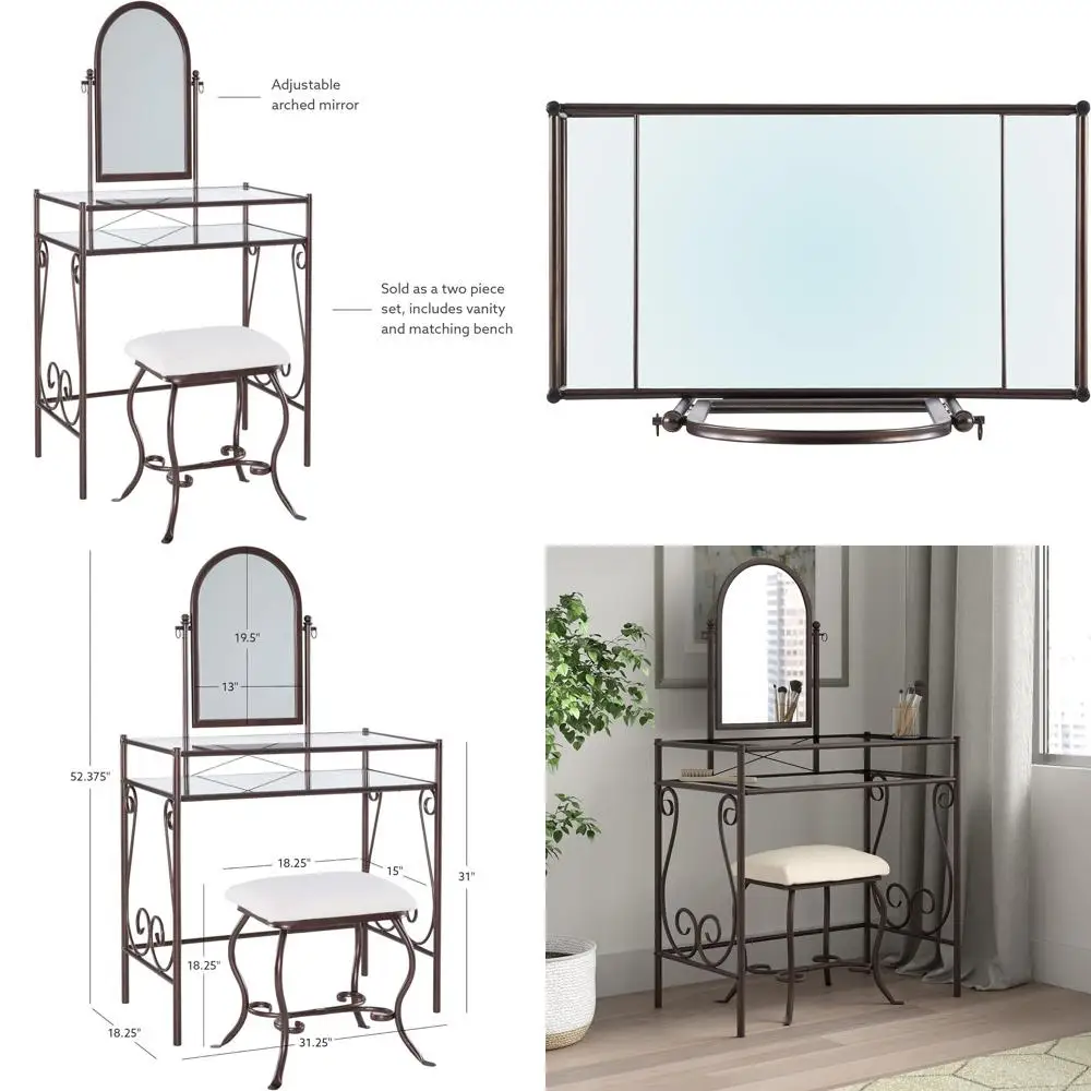 Metal Vanity Set with Elegant Design (58950MTL-01-KD-U)
Metal Vanity Set with Elegant Design (58950MTL-01-KD-U)