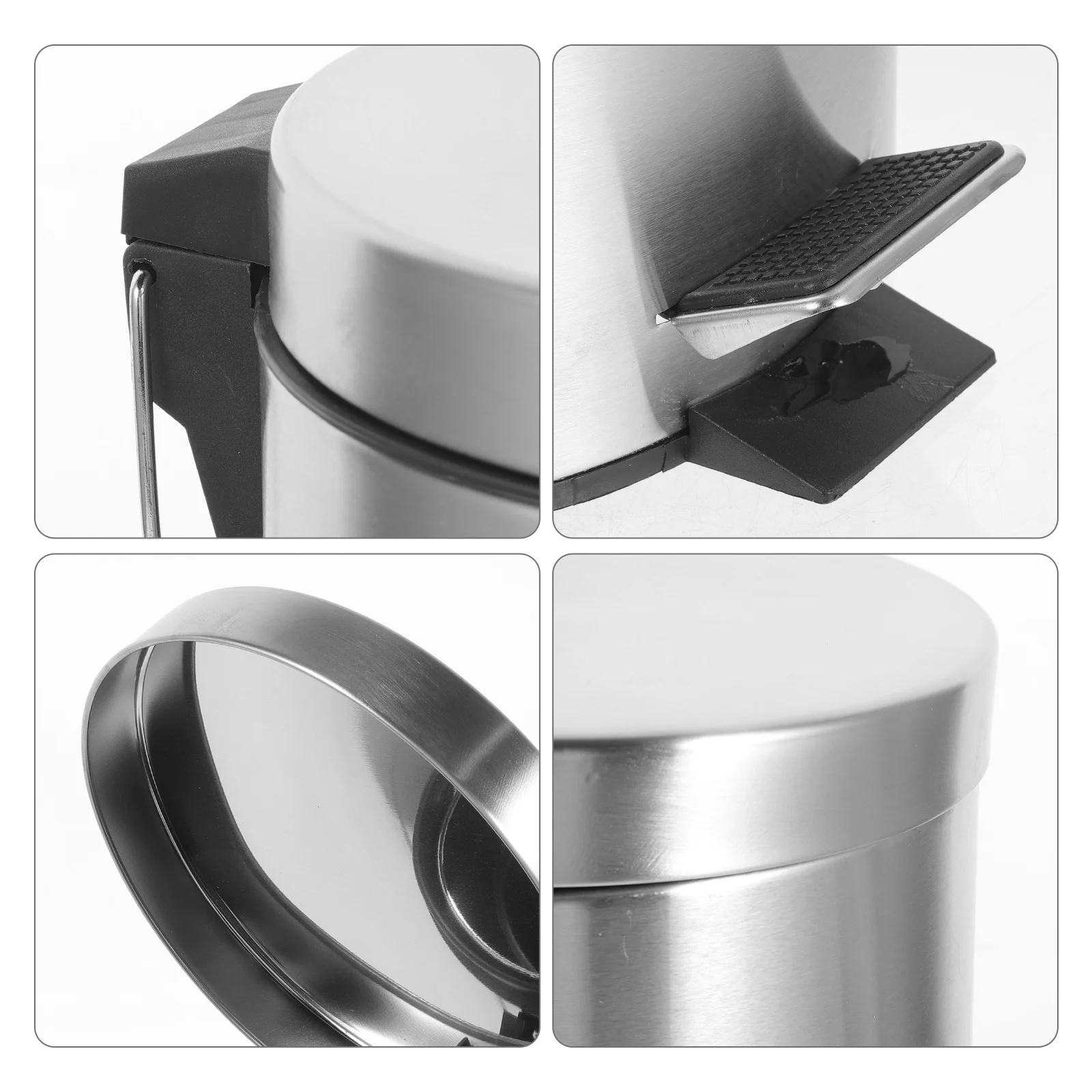 Stainless Steel Pedal Trash Can 13L Kitchen Trash Bin For Home Office Bathroom Living Room Metal Garbage Container
Stainless Steel Pedal Trash Can 13L Kitchen Trash Bin For Home Office Bathroom Living Room Metal Garbage Container