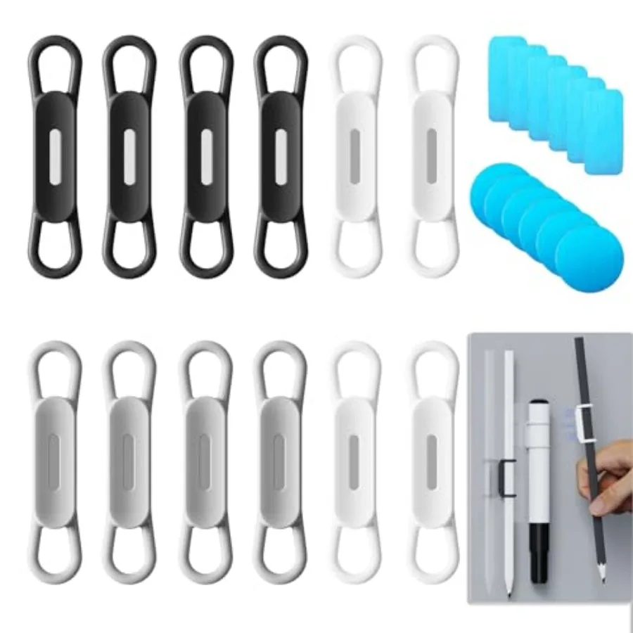 12 Pack Magnetic Pencil Holder Silicone Magnetic Pen Holder for Refrigerator, Magnetic Dry Erase Marker Holder for Whiteboard,
12 Pack Magnetic Pencil Holder Silicone Magnetic Pen Holder for Refrigerator, Magnetic Dry Erase Marker Holder for Whiteboard,