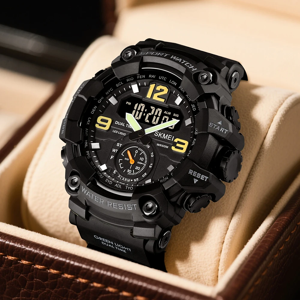 SKMEI Men Creative 3Time Countdown Digital Sports Wristwatches Waterproof Electronics Watches Alarm Countdown Watch reloj hombre
SKMEI Men Creative 3Time Countdown Digital Sports Wristwatches Waterproof Electronics Watches Alarm Countdown Watch reloj hombre