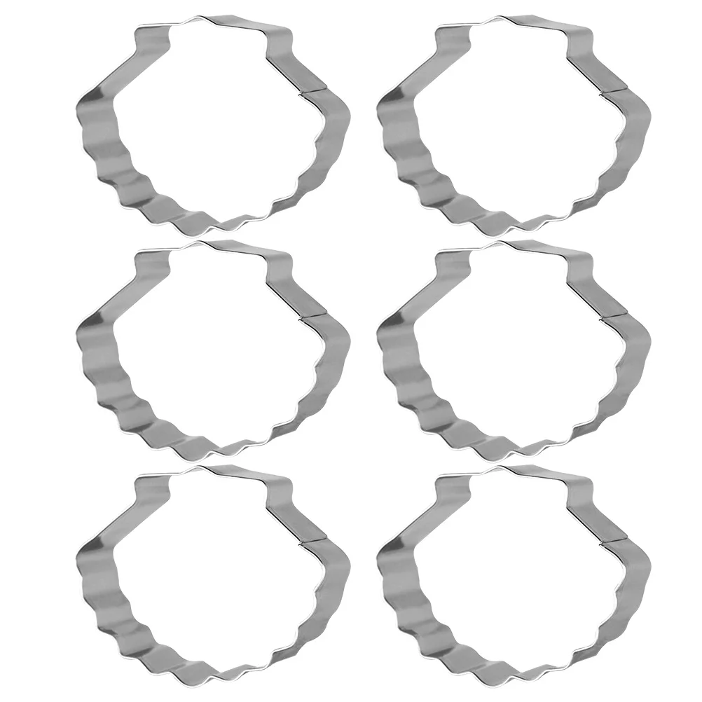 6Pcs Shell Shape Cookie Cutter Molds Stainless Steel Non-Stick Baking Tools for Cake Chocolate Candy Ice Jelly
6Pcs Shell Shape Cookie Cutter Molds Stainless Steel Non-Stick Baking Tools for Cake Chocolate Candy Ice Jelly
