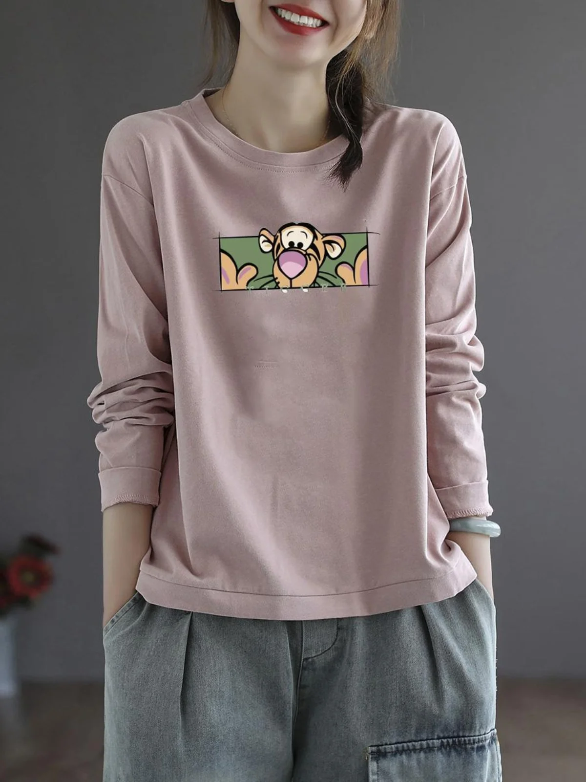 Loose Fit Long Sleeve Pure Cotton T-Shirt Women's Inner Wear Autumn Winter New Style Comfortable Casual round Neck Top
Loose Fit Long Sleeve Pure Cotton T-Shirt Women's Inner Wear Autumn Winter New Style Comfortable Casual round Neck Top