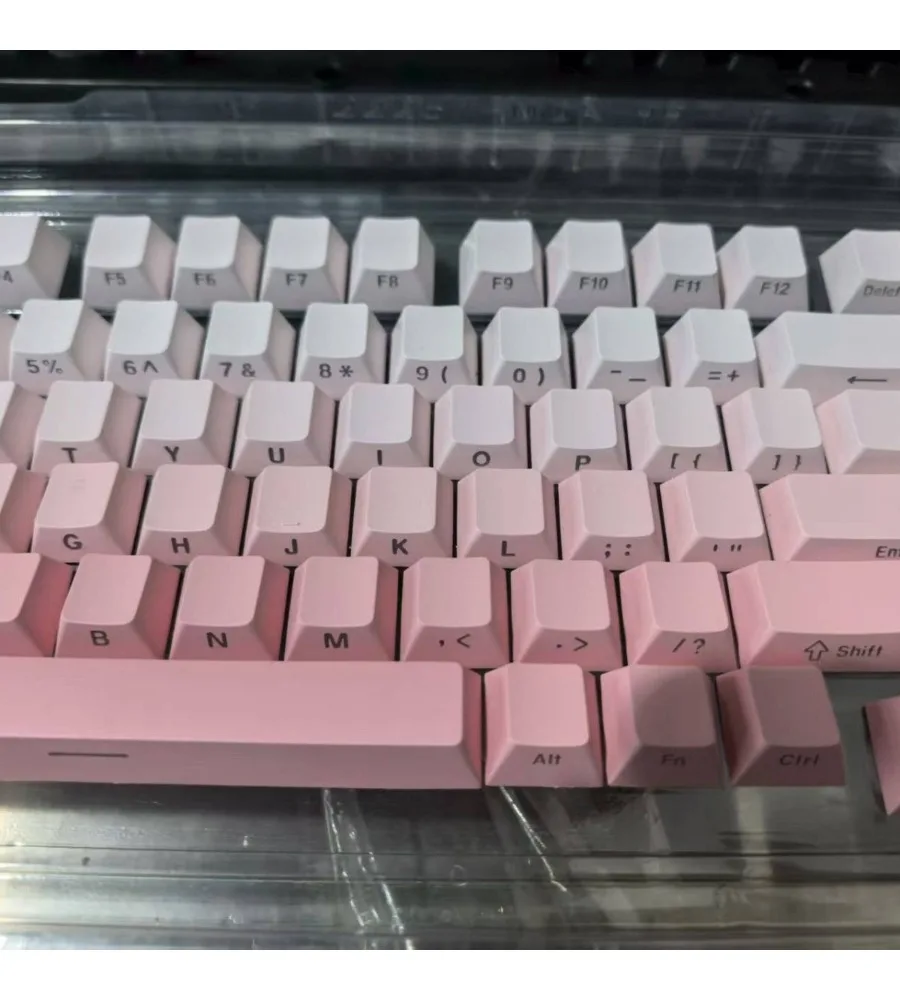 Fog peach powder side engraving PBT gradual change of the same keycap with key puller WootingMade68ATK68
Fog peach powder side engraving PBT gradual change of the same keycap with key puller WootingMade68ATK68