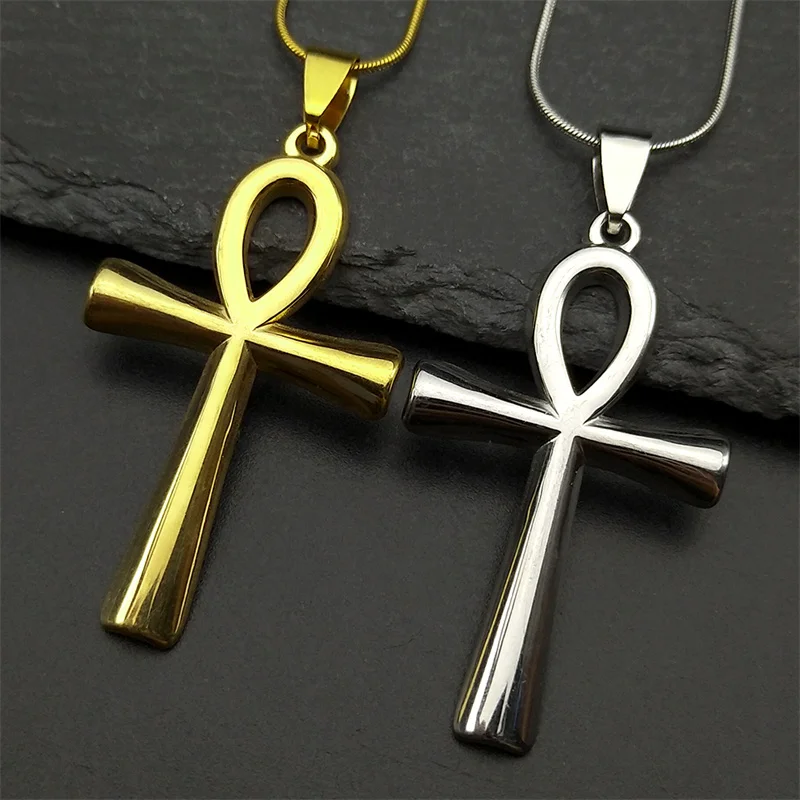 Egyptian Cross Ankh Key of Life Pendant Necklace Stainless Steel Gold Color Amulet Religious Chain Necklaces Jewelry Gift
Egyptian Cross Ankh Key of Life Pendant Necklace Stainless Steel Gold Color Amulet Religious Chain Necklaces Jewelry Gift