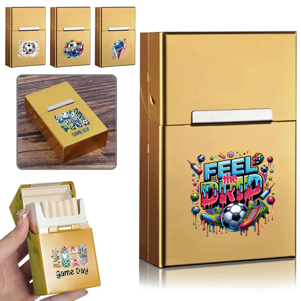 Portable Gold Metal Cigarette Holder With Magnetic Closure Waterproof & Crush-Resistant Cigarette Box Soccer Pattern
Portable Gold Metal Cigarette Holder With Magnetic Closure Waterproof & Crush-Resistant Cigarette Box Soccer Pattern