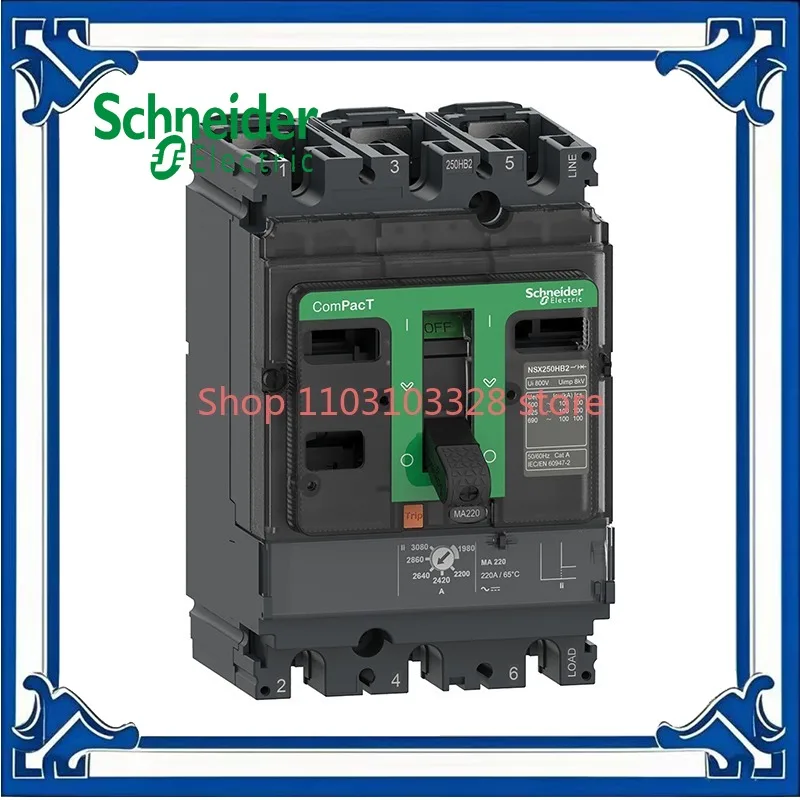 Schneider NSX Motor Protection Circuit Breaker (New) C25N3MA220 NSX250N 50kA AC 3P3D 220A MA
Schneider NSX Motor Protection Circuit Breaker (New) C25N3MA220 NSX250N 50kA AC 3P3D 220A MA