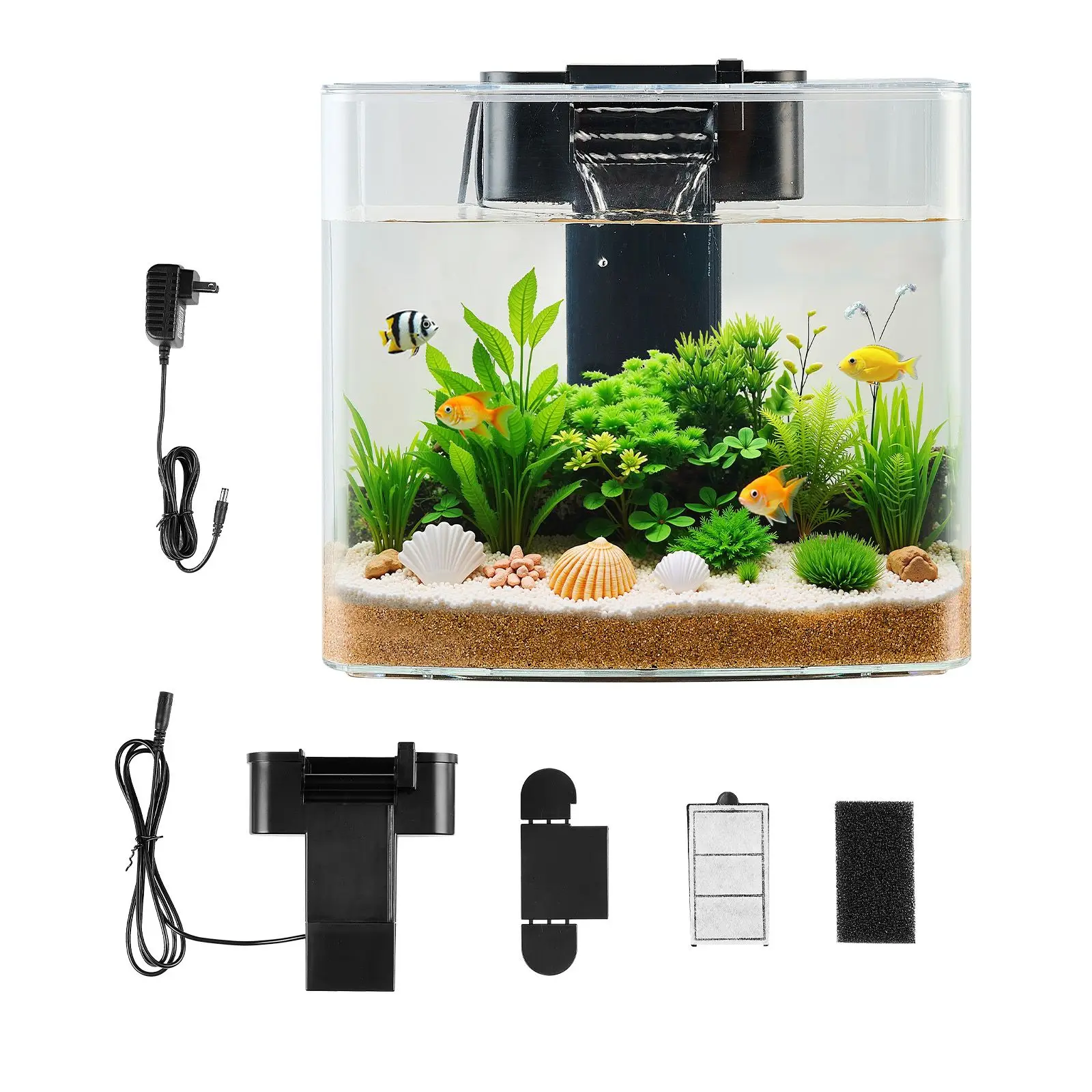 Fish Tank Aquarium, 3.5 Gallon Arch Ultra-Clear GPPS Starter Smart Tank Adjustable 3 Color Lighting, Self Cleaning System Fishbowl for Freshwater & Saltwater Fish Home, Office, or Pet Use
Fish Tank Aquarium, 3.5 Gallon Arch Ultra-Clear GPPS Starter Smart Tank Adjustable 3 Color Lighting, Self Cleaning System Fishbowl for Freshwater & Saltwater Fish Home, Office, or Pet Use