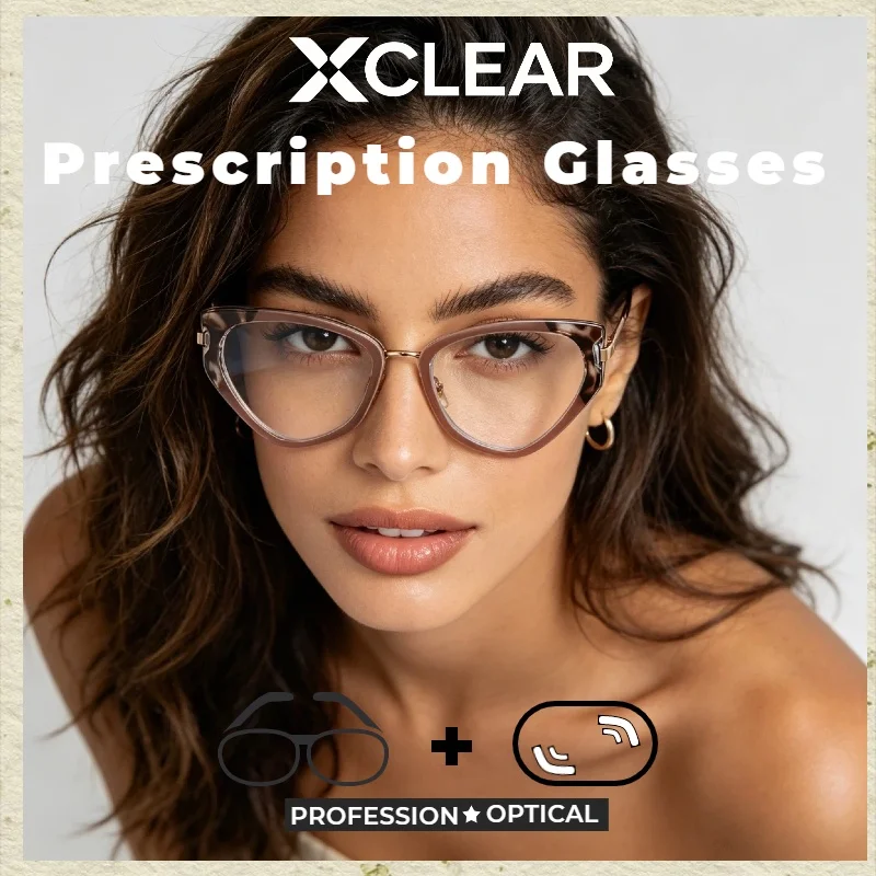 Xclear Fashion Retro Cateye Frame Myopia Prescription Glasses Currents High Quality Anti Blue Light Progressive Optical Eyeware
Xclear Fashion Retro Cateye Frame Myopia Prescription Glasses Currents High Quality Anti Blue Light Progressive Optical Eyeware