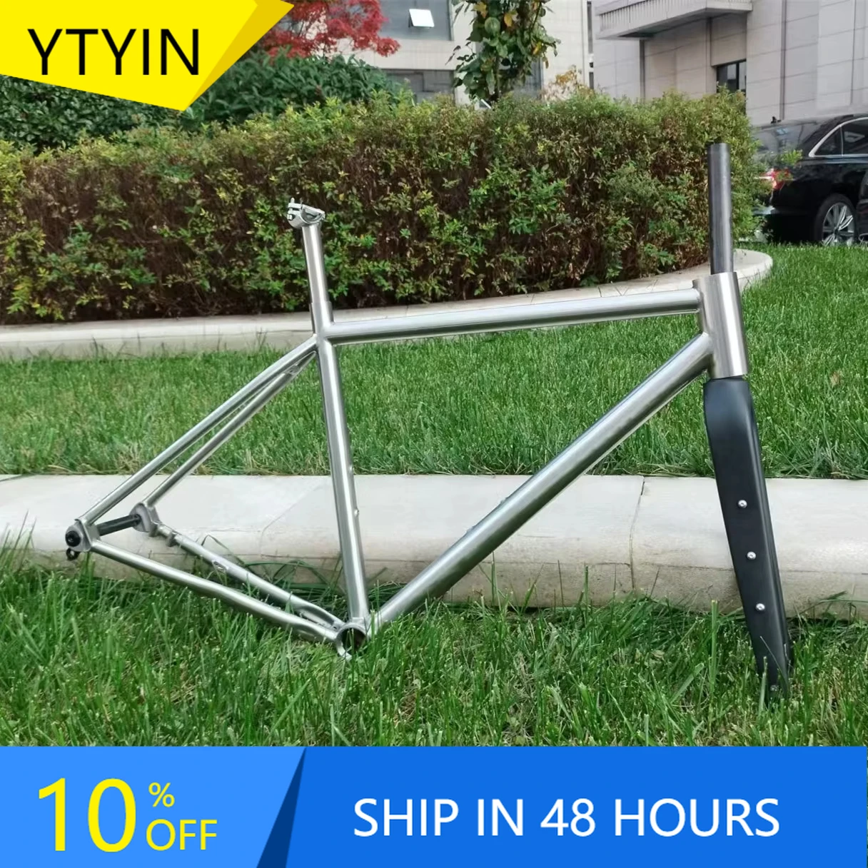 YTYIN Gr9 Titanium Alloy Bike Frame BB68 Titanium Gravel Frame
YTYIN Gr9 Titanium Alloy Bike Frame BB68 Titanium Gravel Frame