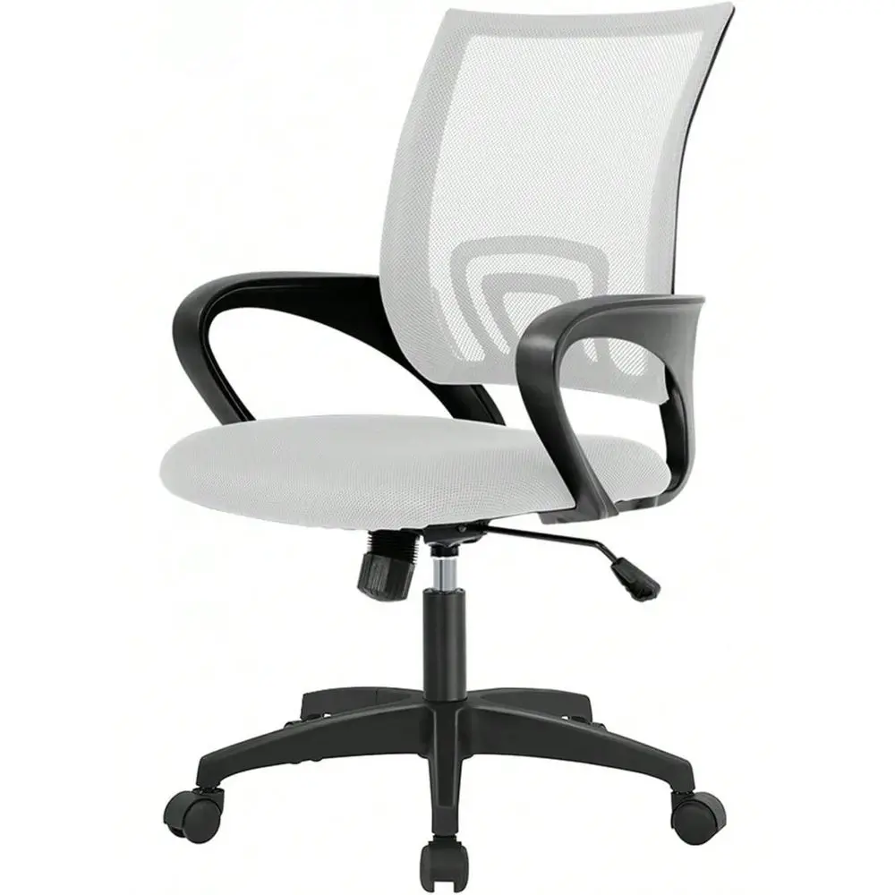 Office Desk Chair Mesh Computer Task Swivel Chair With Lumbar Support, Modern Executive Adjustable, White
Office Desk Chair Mesh Computer Task Swivel Chair With Lumbar Support, Modern Executive Adjustable, White