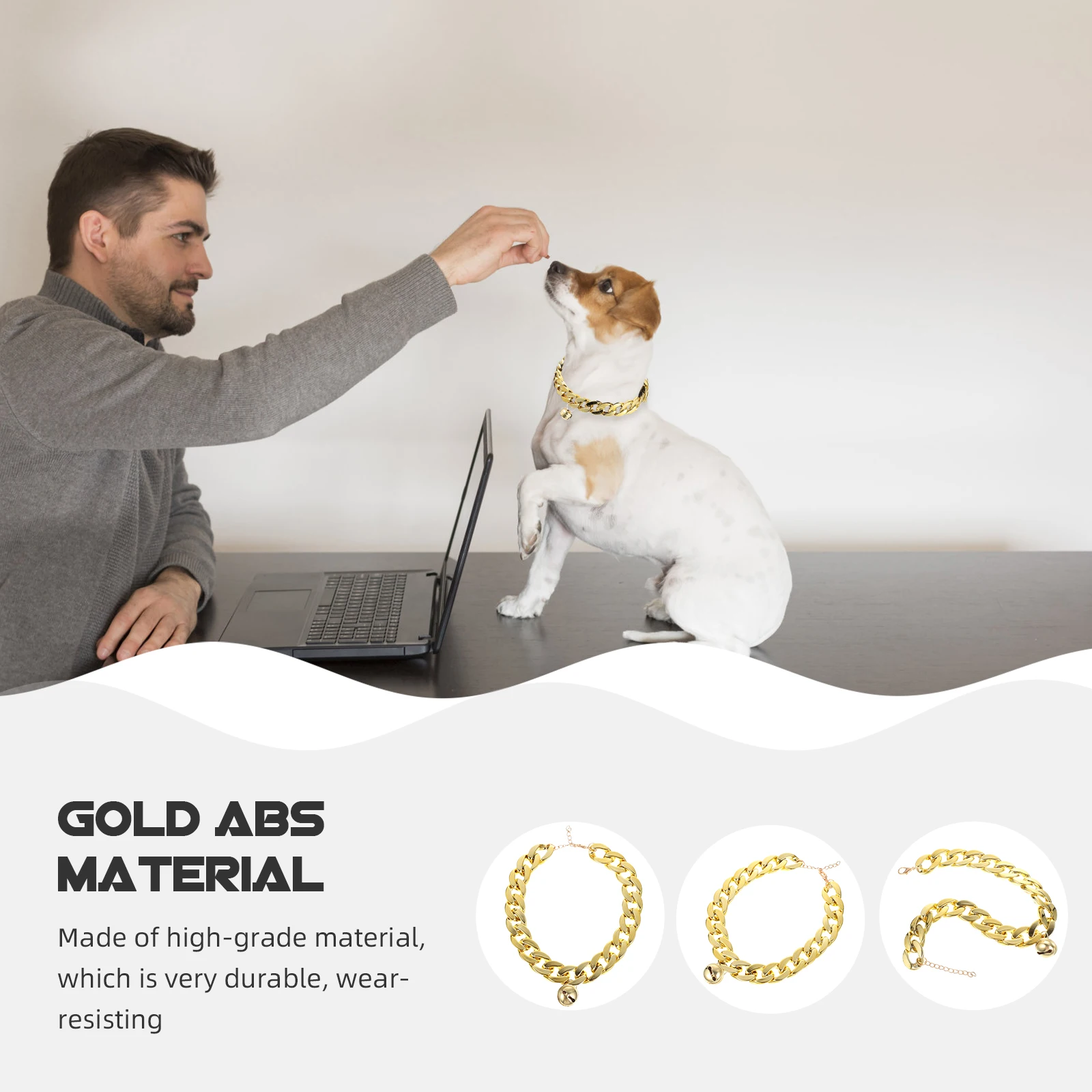 2Pcs Dog Collar Pet Golden Chain Durable Decorative Bell Necklace Comfortable Neck Chain Accessory Purple Dog Collar 
2Pcs Dog Collar Pet Golden Chain Durable Decorative Bell Necklace Comfortable Neck Chain Accessory Purple Dog Collar