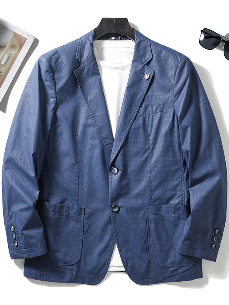 Мужской повседневный деловой пиджак из чистого хлопка, дышащий, удобный, для весны и осени, для поездок на работу, модный городской стиль, с длинным рукавом
Мужской повседневный деловой пиджак из чистого хлопка, дышащий, удобный, для весны и осени, для поездок на работу, модный городской стиль, с длинным рукавом