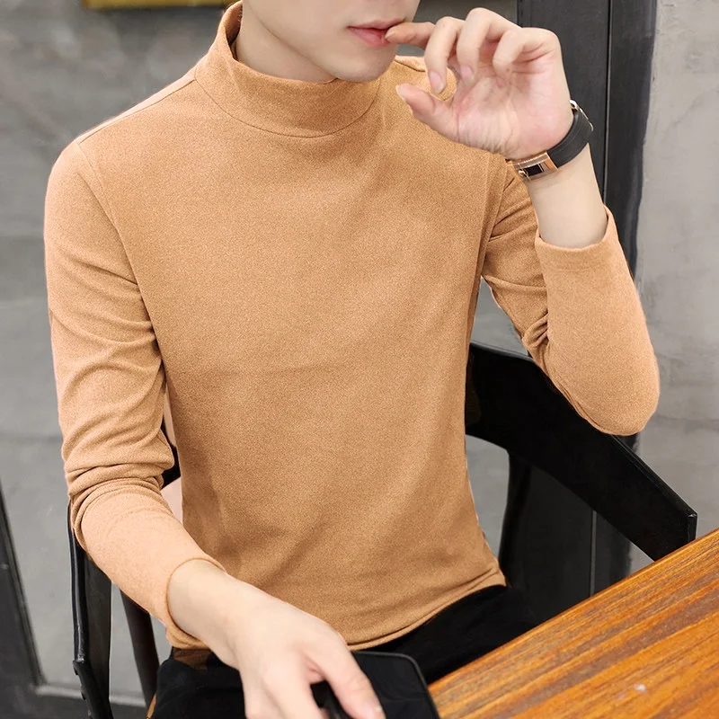 Men's Half-High Collar Long Sleeve Thermal T-Shirt Double-Sided Fleece Pull-Over Winter Inner Wear Casual Color Slim Fit
Men's Half-High Collar Long Sleeve Thermal T-Shirt Double-Sided Fleece Pull-Over Winter Inner Wear Casual Color Slim Fit