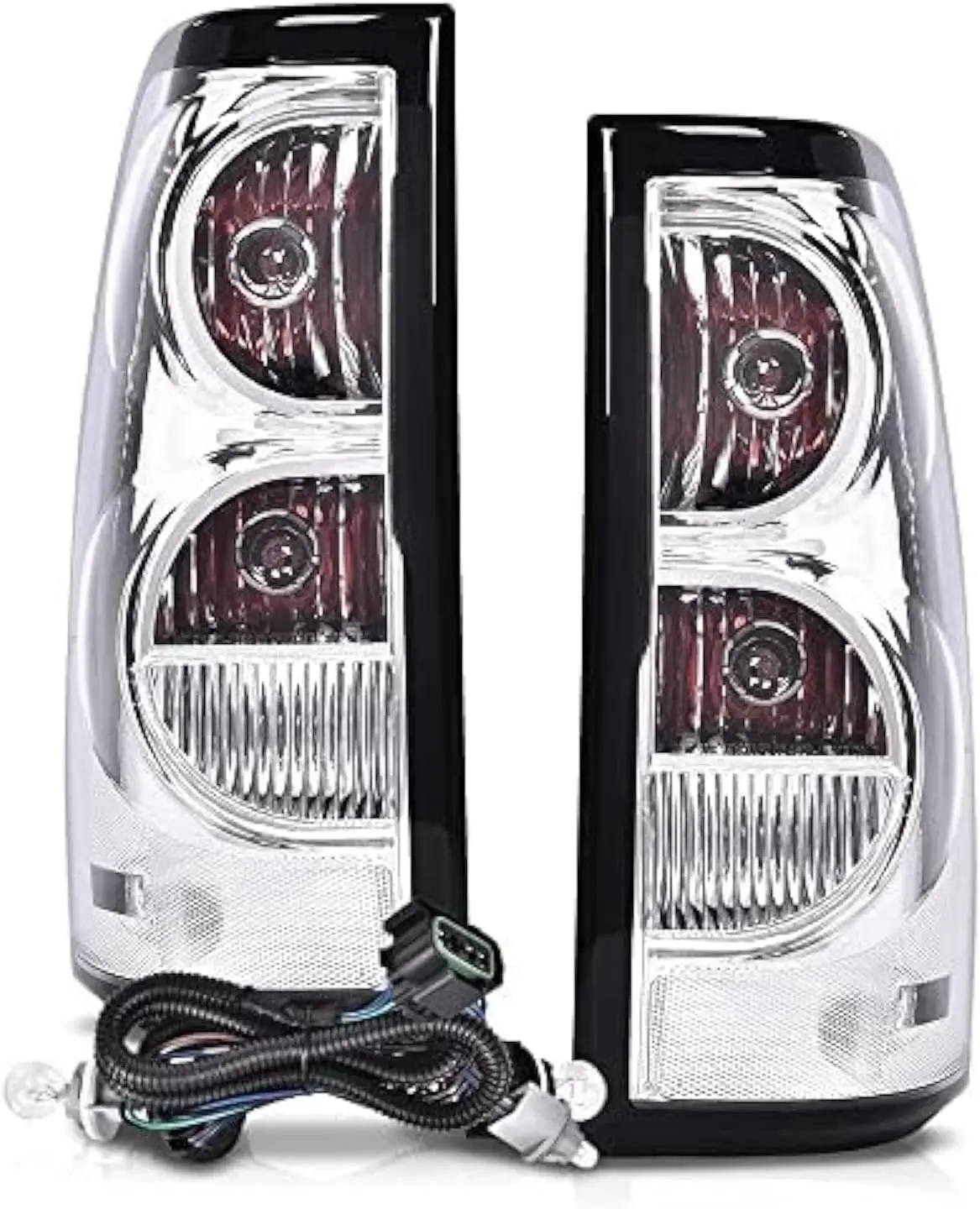 Tail Lights Compatible with 2003 2004 2005 2006 Chevy Silverado Pickup Driver and Passenger Side Clear Lens GM2800174, GM2801174
Tail Lights Compatible with 2003 2004 2005 2006 Chevy Silverado Pickup Driver and Passenger Side Clear Lens GM2800174, GM2801174
