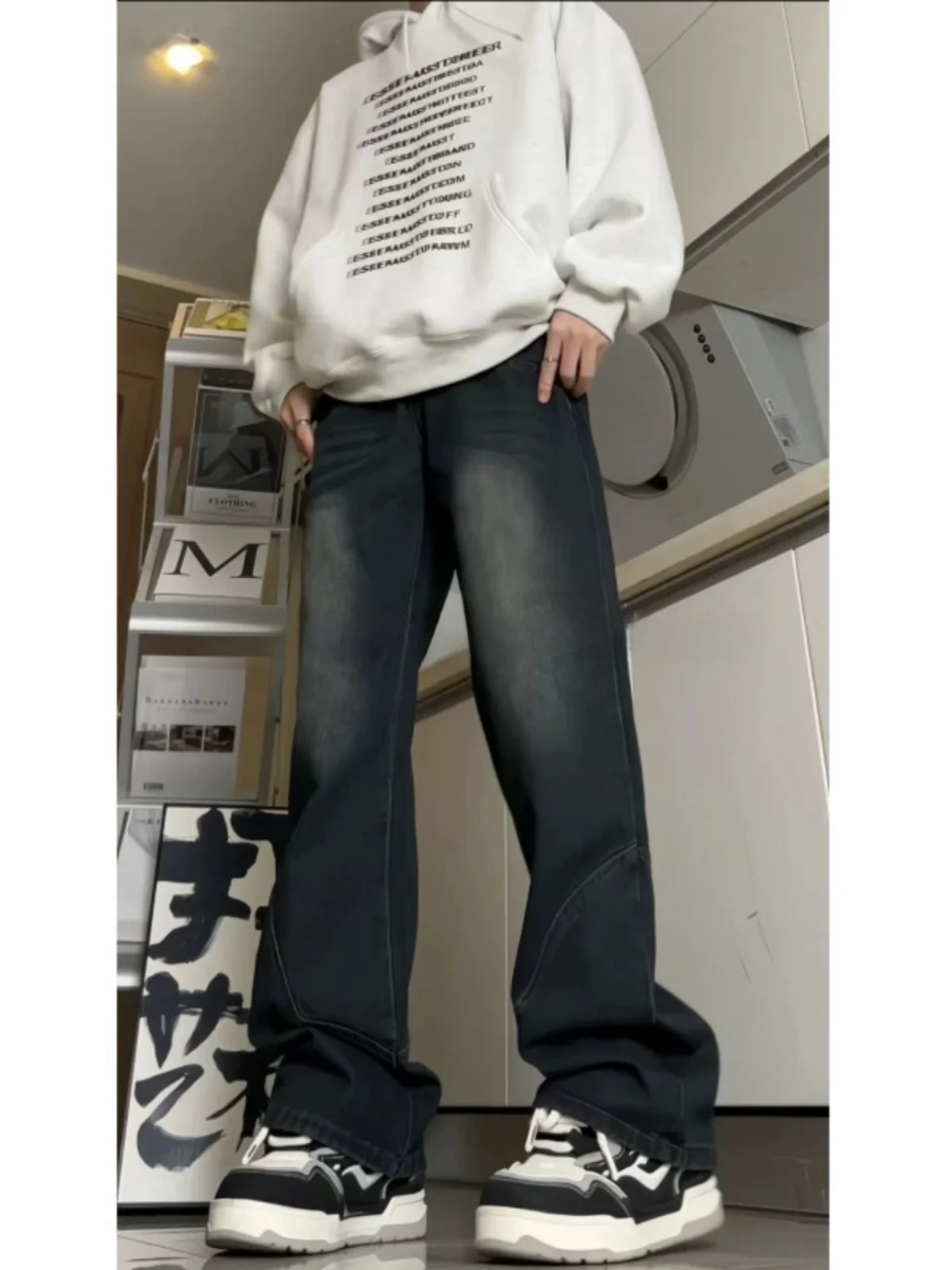 American Retro Blue Jeans Men's Slim Straight Leg Lengthening Straight Tube Pants Faionable Spring Autumn Street Sle
American Retro Blue Jeans Men's Slim Straight Leg Lengthening Straight Tube Pants Faionable Spring Autumn Street Sle
