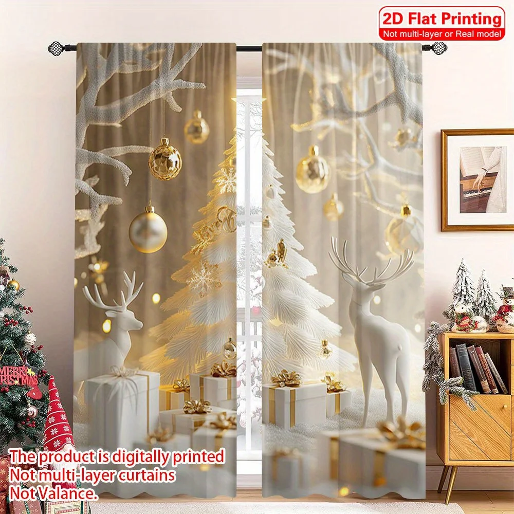 2 Pcs 2D Gold Christmas Wonderland Print Curtains – Elegant Decor for Bedroom Office Living Room Kitchen
2 Pcs 2D Gold Christmas Wonderland Print Curtains – Elegant Decor for Bedroom Office Living Room Kitchen