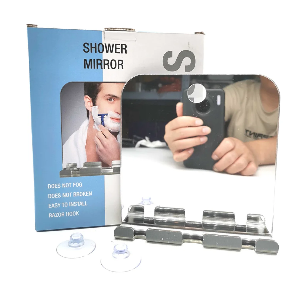 Portable Fog Free Bathroom Mirror Silver Unbreakable Travel Makeup Mirror Anti-Fog Easy Mount for Shaving
Portable Fog Free Bathroom Mirror Silver Unbreakable Travel Makeup Mirror Anti-Fog Easy Mount for Shaving