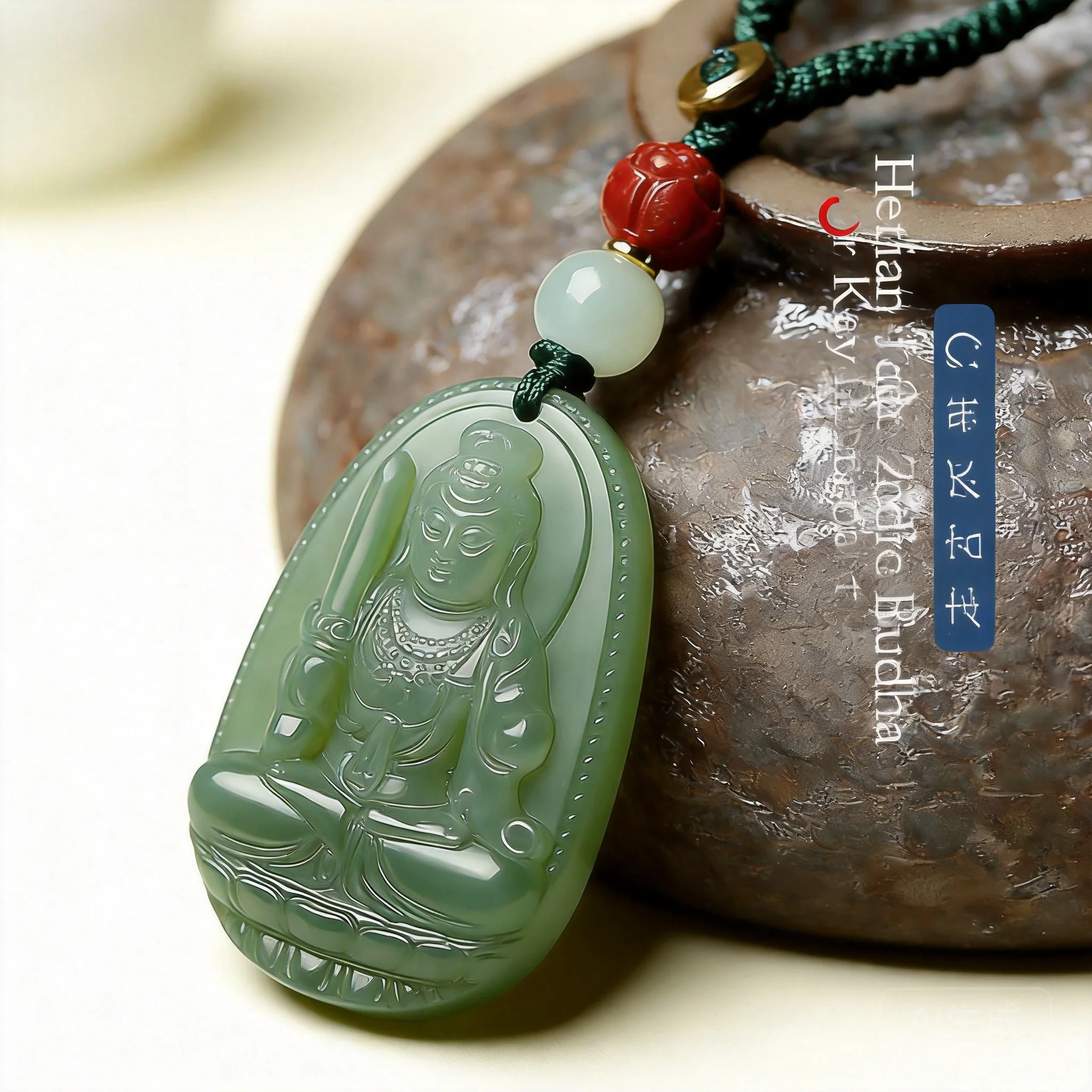 Chinese Style Key Chain Pendant For Car Key Bag Decor Natural Hetian Jade Chinese Zodiac Patron Buddha With Cinnabar Lotus Bead
Chinese Style Key Chain Pendant For Car Key Bag Decor Natural Hetian Jade Chinese Zodiac Patron Buddha With Cinnabar Lotus Bead