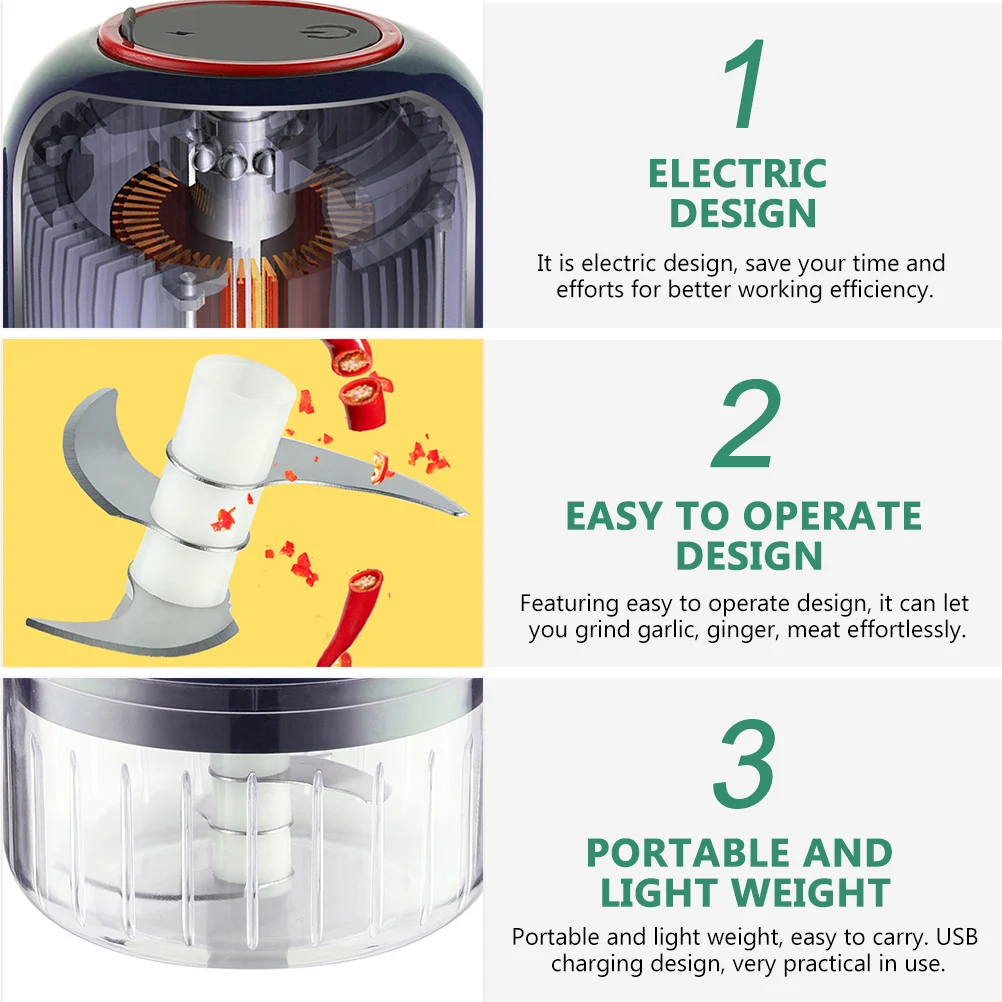 Electric Garlic Masher Ginger Mincer Handheld Press Minced Crusher Machine Tool Portable Household Appliances Grinder
Electric Garlic Masher Ginger Mincer Handheld Press Minced Crusher Machine Tool Portable Household Appliances Grinder