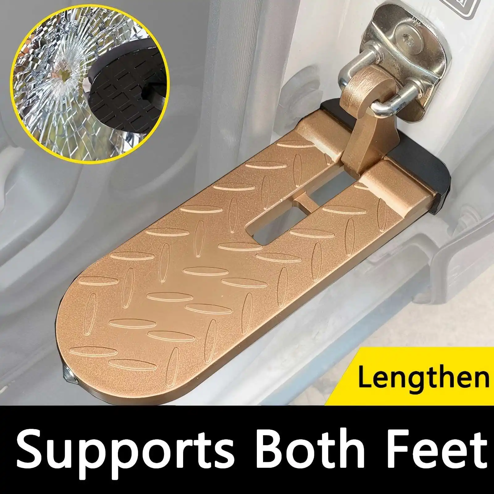 Foldable Car Door Step Pedal with Emergency Window Breaker, Universal Aluminum Alloy Roof Access Foot Peg, Anti-Slip Climbing Pedal for SUV, Pickup & Off-Road Vehicles
Foldable Car Door Step Pedal with Emergency Window Breaker, Universal Aluminum Alloy Roof Access Foot Peg, Anti-Slip Climbing Pedal for SUV, Pickup & Off-Road Vehicles