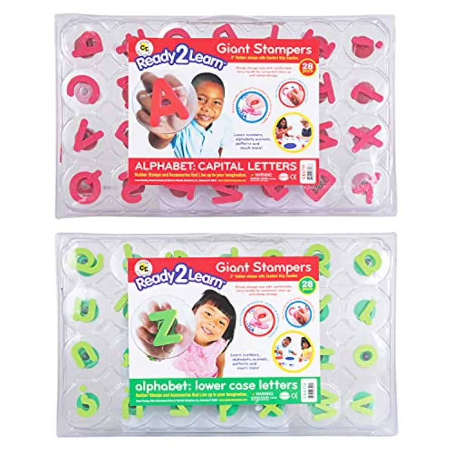 Giant Stampers - Alphabet - Uppercase and Lowercase - Set of 56 - Easy to Hold Foam Stamps for - Arts and Crafts Stamps for Dis
Giant Stampers - Alphabet - Uppercase and Lowercase - Set of 56 - Easy to Hold Foam Stamps for - Arts and Crafts Stamps for Dis
