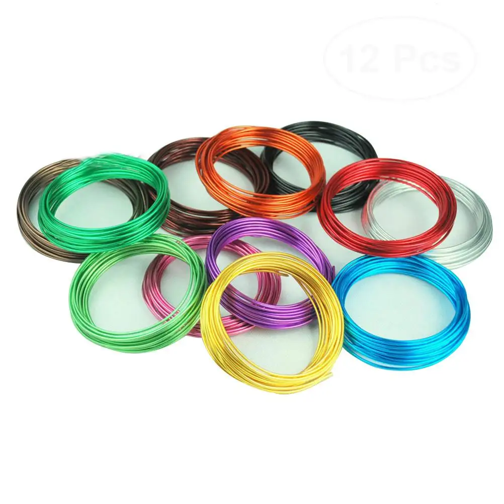 12 Pcs Colored Aluminum Wire for Jewelry Making Crafts DIY Materials Soft Durable Beading Bracelet Necklace Accessories
12 Pcs Colored Aluminum Wire for Jewelry Making Crafts DIY Materials Soft Durable Beading Bracelet Necklace Accessories