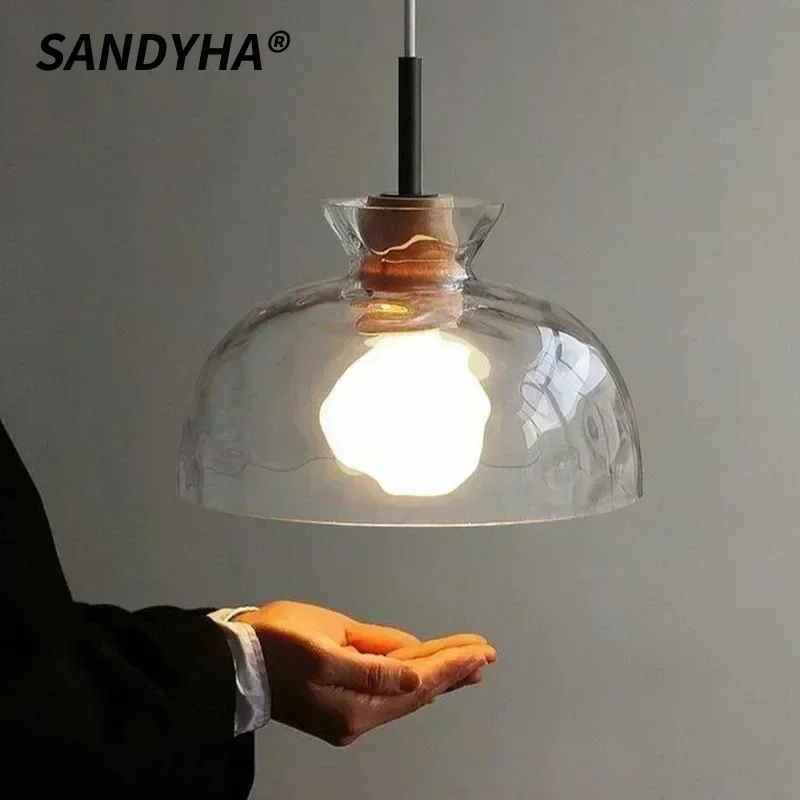 SANDYHA Nordic Glass Pendant Lights Modern Wood Hanging Led Light Living Room Cafe Bar Lamp Home Decor Suspension Luminaire
SANDYHA Nordic Glass Pendant Lights Modern Wood Hanging Led Light Living Room Cafe Bar Lamp Home Decor Suspension Luminaire