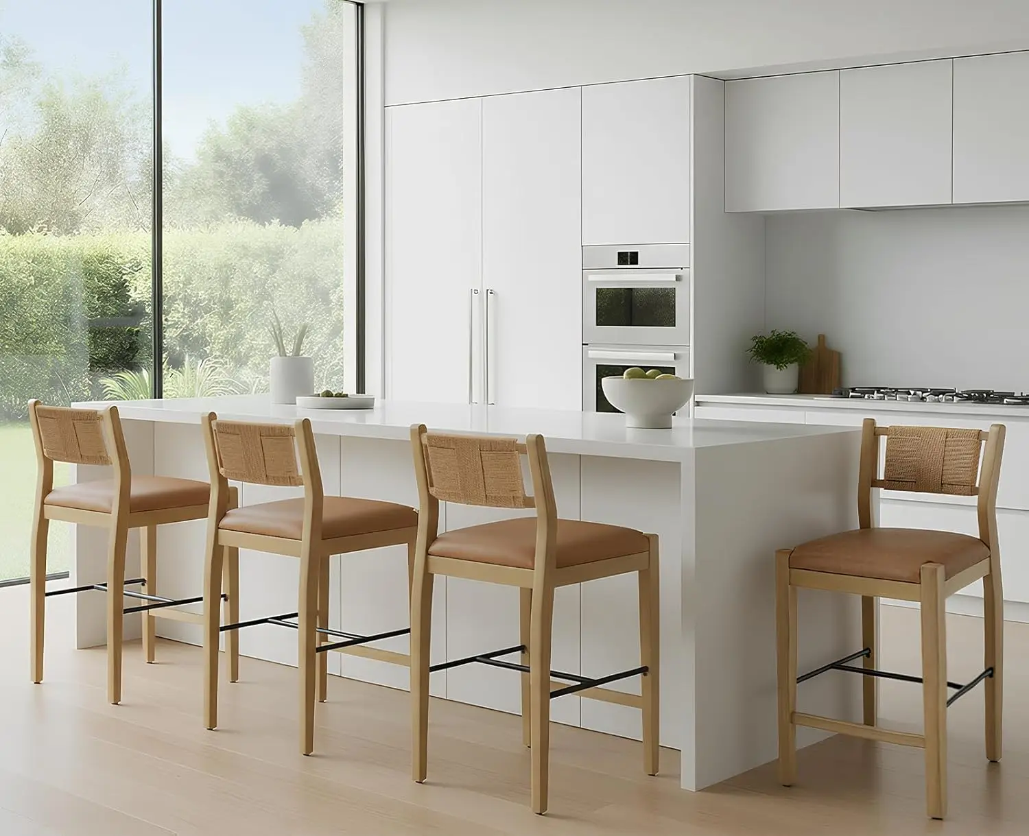 Набор из 4 современных барных стульев для кухонного острова в стиле фермерского дома, высота 26,5 дюймов, с обивкой из искусственной кожи, на заказ
Набор из 4 современных барных стульев для кухонного острова в стиле фермерского дома, высота 26,5 дюймов, с обивкой из искусственной кожи, на заказ