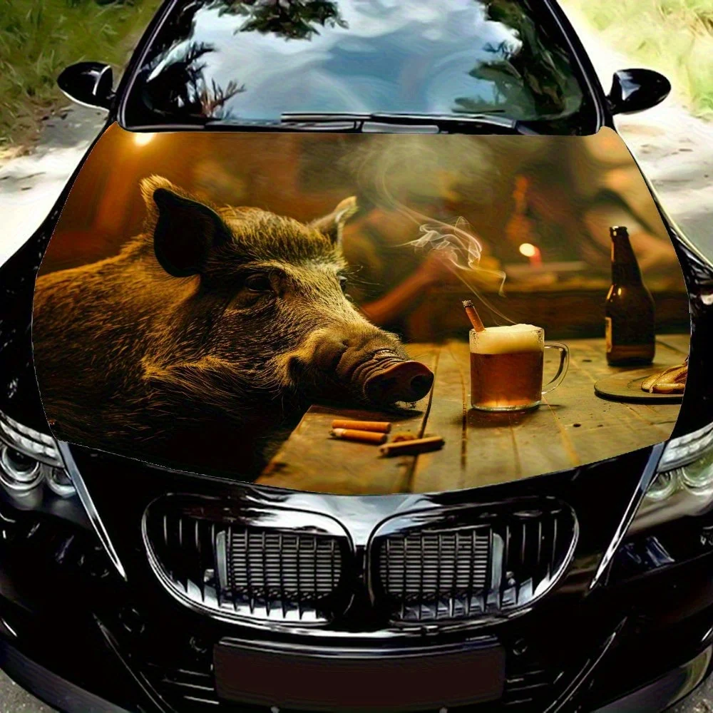 Wild Boars In The Tavern Car Hood Wrap - PVC Decal Sticker For Trucks, Bonnets & Cars, Universal Fit, Stylish Graphic Design, Ve
Wild Boars In The Tavern Car Hood Wrap - PVC Decal Sticker For Trucks, Bonnets & Cars, Universal Fit, Stylish Graphic Design, Ve