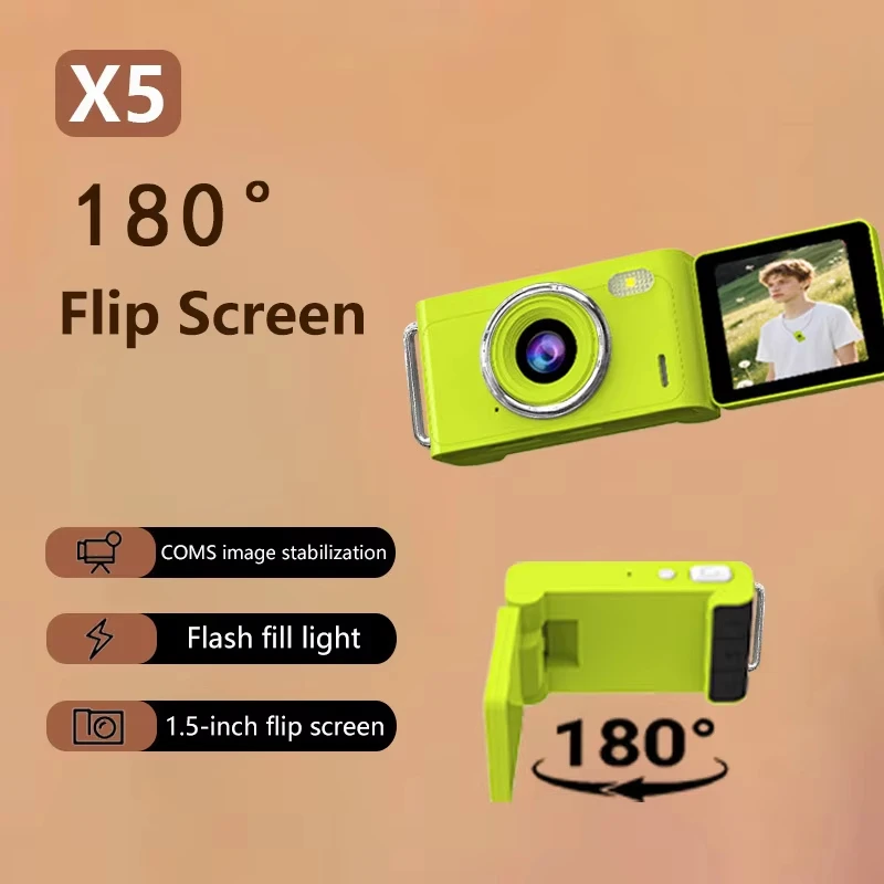Mini Thumb Camera,FlipCam— 0.96" Flip Screen Portable Camera with 1080P HD, Built-in Filters & Lanyard Design
Mini Thumb Camera,FlipCam— 0.96" Flip Screen Portable Camera with 1080P HD, Built-in Filters & Lanyard Design