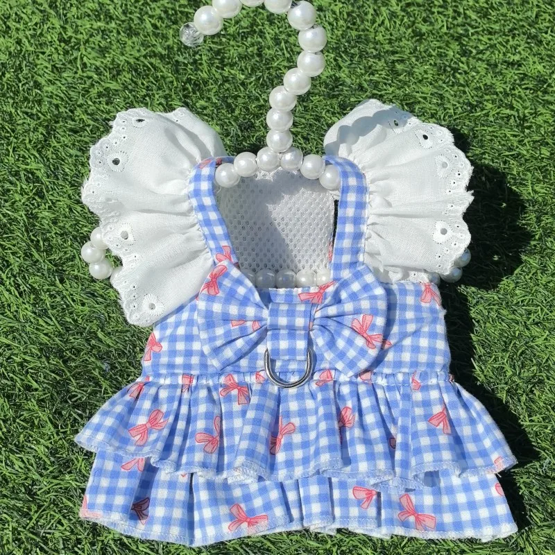 Sweet Bowknot Pattern Puppy Dog Clothes Summer Flying Sleeve Lace Mesh Dress No Pull Harness Skirt For Small Dogs Chihuahua Pug
Sweet Bowknot Pattern Puppy Dog Clothes Summer Flying Sleeve Lace Mesh Dress No Pull Harness Skirt For Small Dogs Chihuahua Pug
