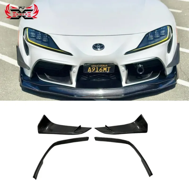 Wholesale 4 PCS Carbon Fiber Front Canards Front Bumper Air Vent for Toyot Supra A90 A91 Mk5
Wholesale 4 PCS Carbon Fiber Front Canards Front Bumper Air Vent for Toyot Supra A90 A91 Mk5