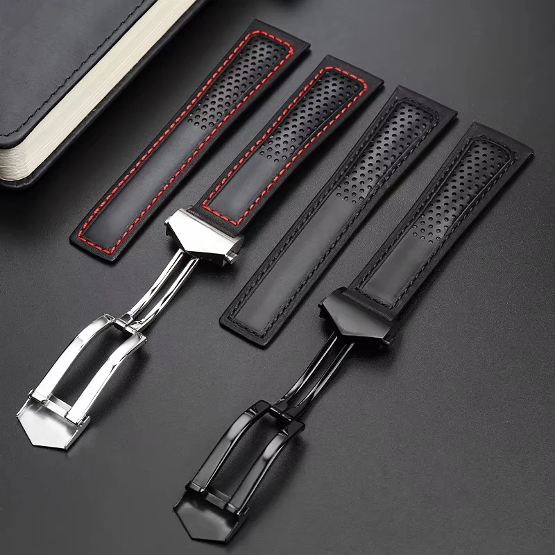 For TAG Heuer Calila Racing Monaco F1 Series Breathable Genuine Leather Men's Solid Stainless Steel Fold Buckle 22mm Watch Strap
For TAG Heuer Calila Racing Monaco F1 Series Breathable Genuine Leather Men's Solid Stainless Steel Fold Buckle 22mm Watch Strap