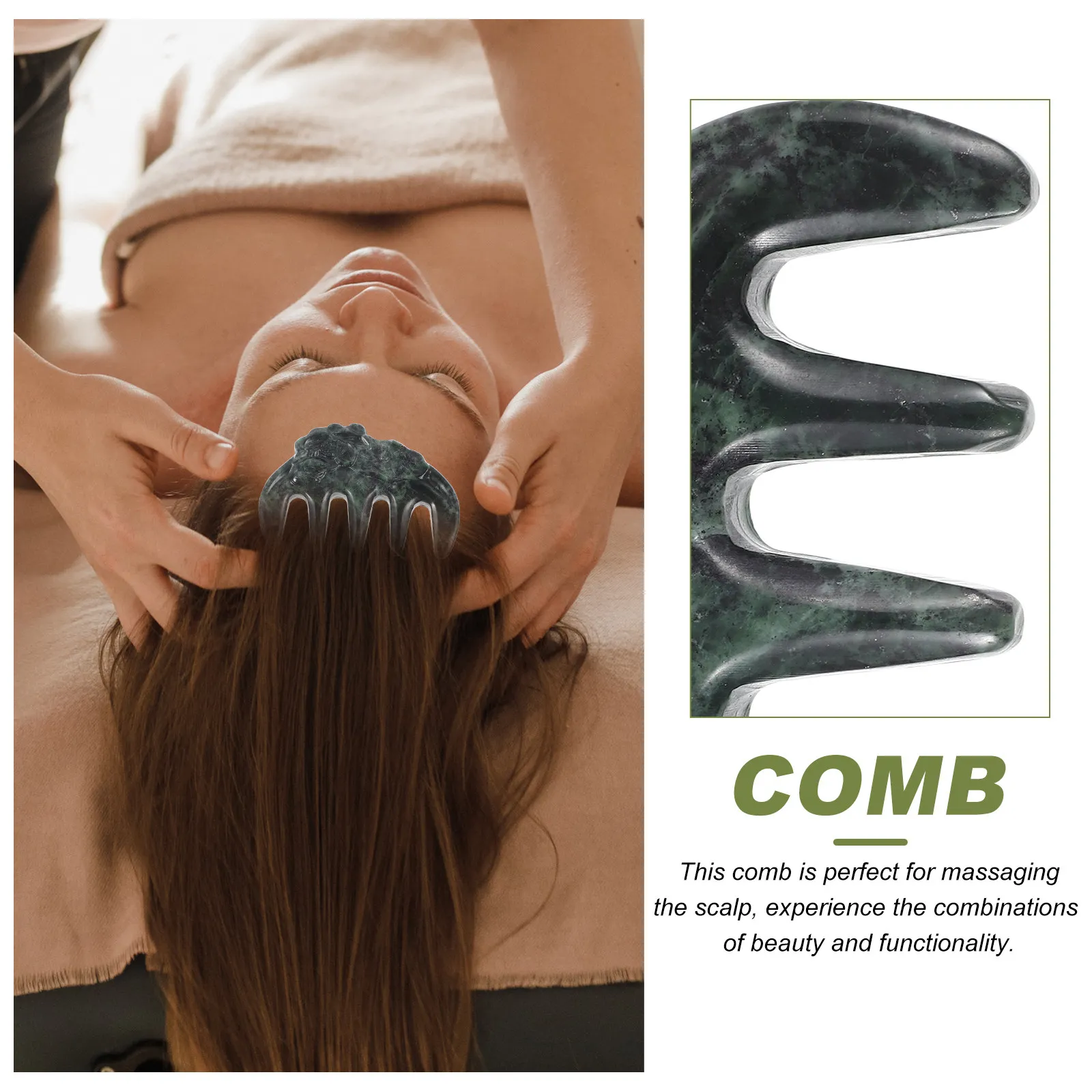 Jade Comb Scalp Massager Smooth Surface Massage Tool Unique Pattern Hair Scalp Massager Portable Jade Massage Comb
Jade Comb Scalp Massager Smooth Surface Massage Tool Unique Pattern Hair Scalp Massager Portable Jade Massage Comb