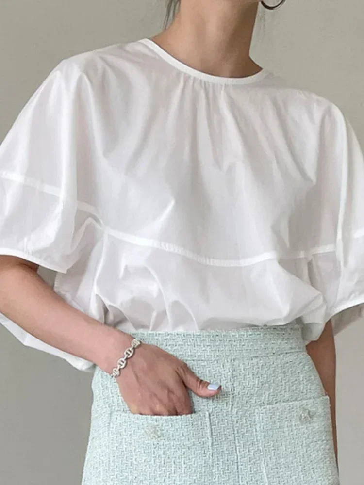 Элегантная блузка с круглым вырезом, шнуровкой спереди и сзади, модная женская одежда, свободные рубашки с рукавами-фонариками, летние повседневные простые блузы
Элегантная блузка с круглым вырезом, шнуровкой спереди и сзади, модная женская одежда, свободные рубашки с рукавами-фонариками, летние повседневные простые блузы