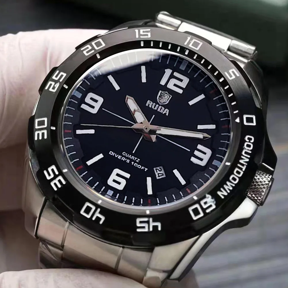 Quartz Watch with Miyota Quartz Movement 45mm Diameter 13mm Thickness Sports Watch with Side Scale 5 O'clock Position Calendar
Quartz Watch with Miyota Quartz Movement 45mm Diameter 13mm Thickness Sports Watch with Side Scale 5 O'clock Position Calendar