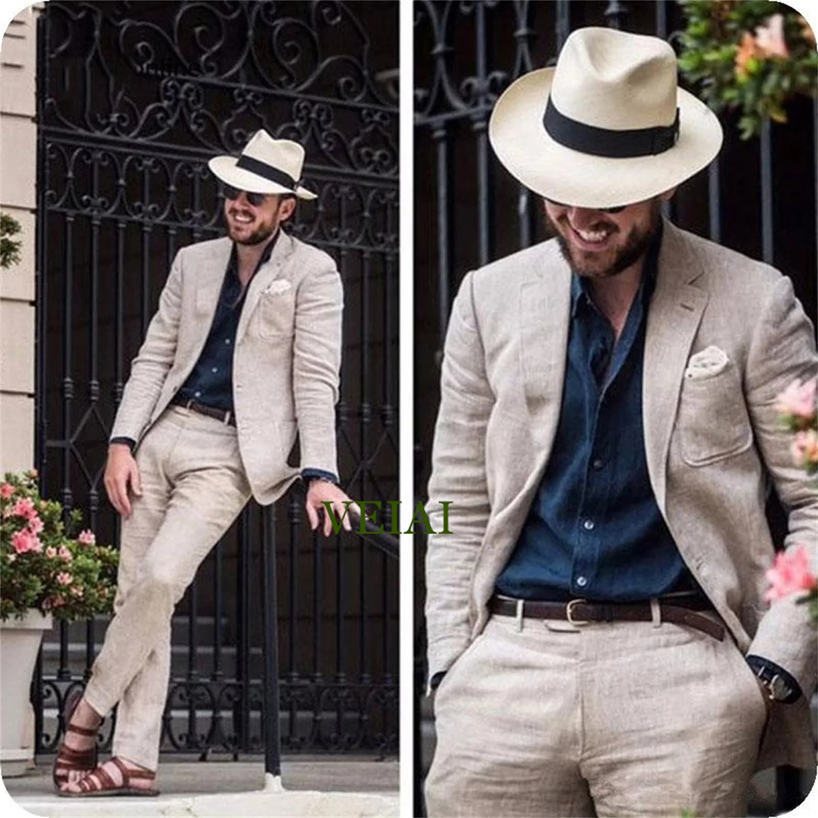 CustomizedGray Linen Business Slim Fit Men Suits Wedding Groom Tuxedos 2pcs(Jacket+Pants) Bridegroom Suits Best Man Blazer For P
CustomizedGray Linen Business Slim Fit Men Suits Wedding Groom Tuxedos 2pcs(Jacket+Pants) Bridegroom Suits Best Man Blazer For P