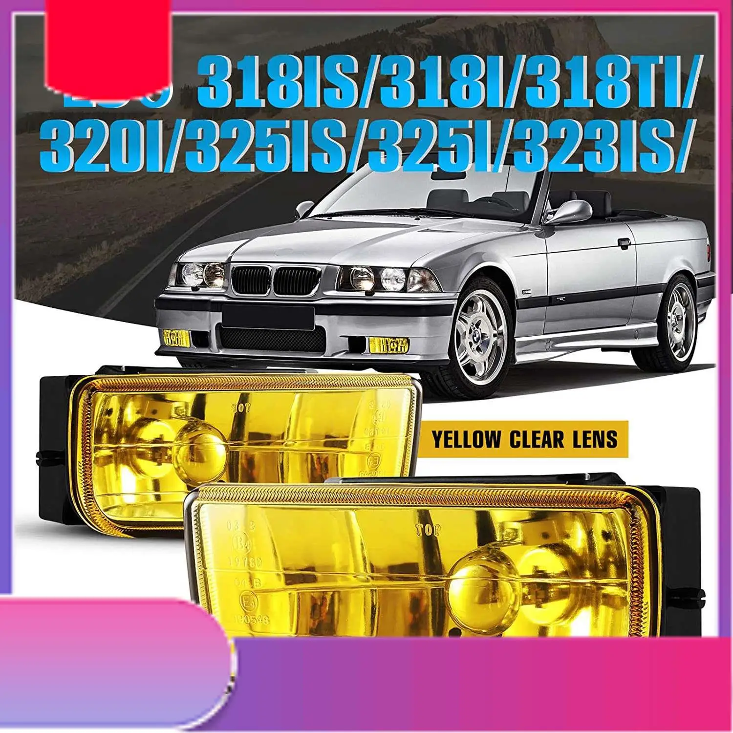E36 Fog Lights For -BMW M3 (E36) 3 Series 1992-1999 Fog Lamps Replacement Assembly 1 Pair (Yellow Lens)-Y79A
E36 Fog Lights For -BMW M3 (E36) 3 Series 1992-1999 Fog Lamps Replacement Assembly 1 Pair (Yellow Lens)-Y79A