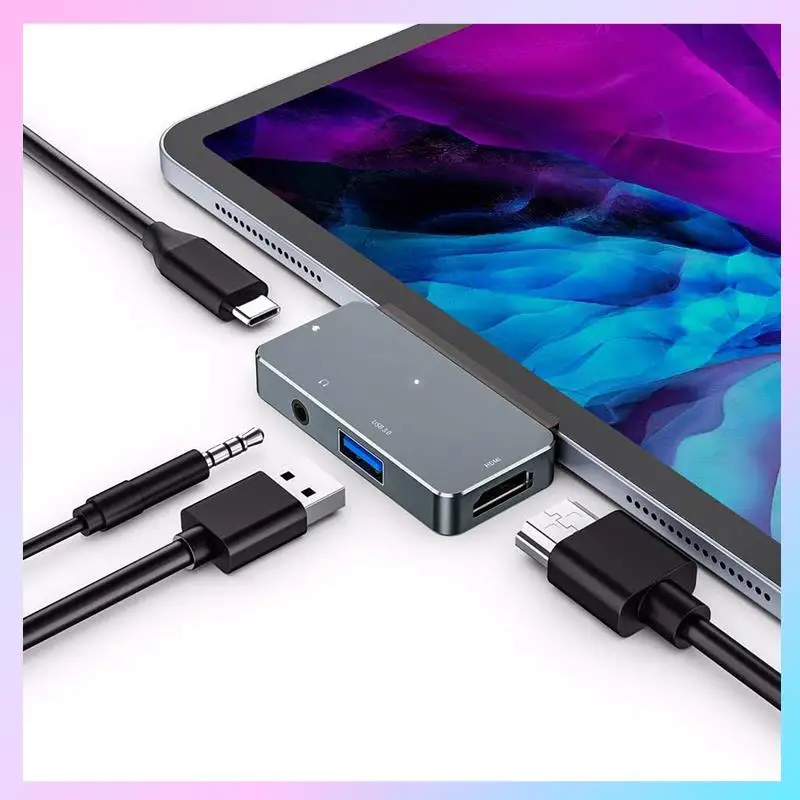 AB25-USB C Hub For Ipad Pro 11/12.9 2020/2018 Adapter,4-In-1 Adapter With Aux 3.5Mm Headphone Data Jack 
AB25-USB C Hub For Ipad Pro 11/12.9 2020/2018 Adapter,4-In-1 Adapter With Aux 3.5Mm Headphone Data Jack