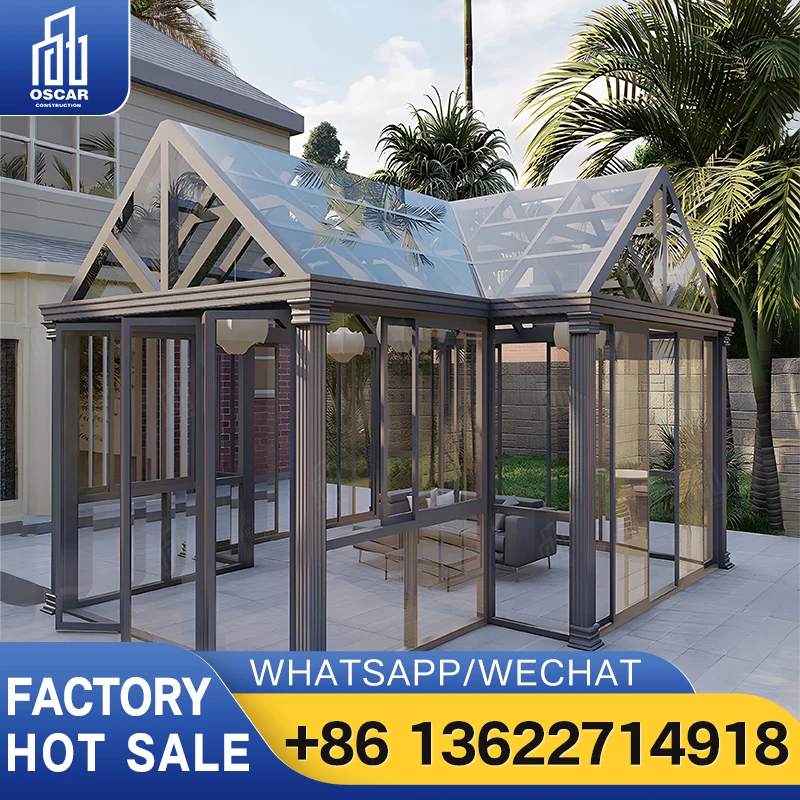 Aluminum Sunroom DIY Kit for Patio Deck Garden Four Seasons Room with Windows and Doors
Aluminum Sunroom DIY Kit for Patio Deck Garden Four Seasons Room with Windows and Doors