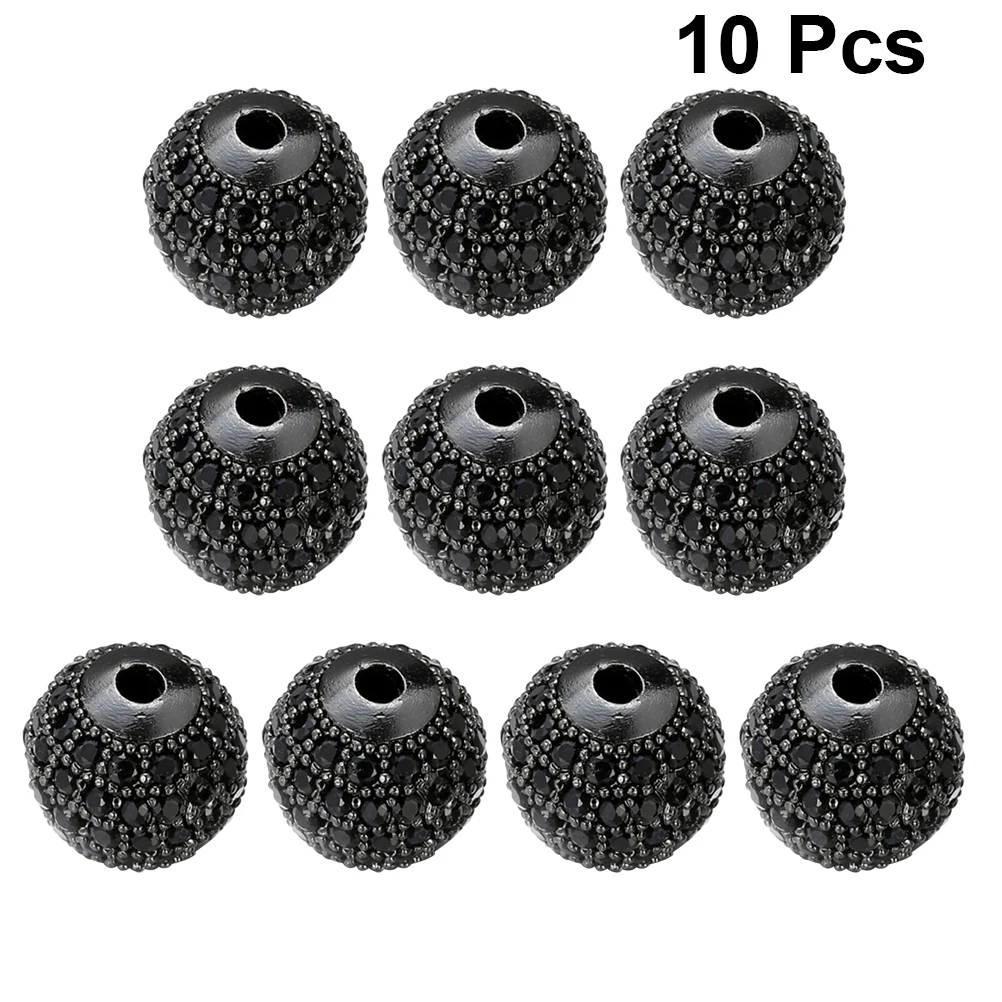 10PCS 8MM Bracelet Bead Micro-bracelet Jewelry Loose Bead Zircon Alloy Beads Round Beads for Jewelry Making Material Black
10PCS 8MM Bracelet Bead Micro-bracelet Jewelry Loose Bead Zircon Alloy Beads Round Beads for Jewelry Making Material Black