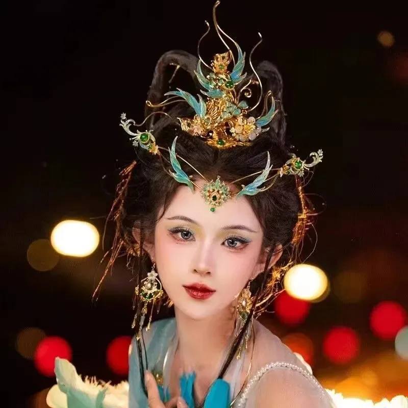 Hanfu Headdress Earrings Full Set Fairy Tassel Step-shaking Hairpin Ancient Chinese Hairpin Hanfu Costume Hair Accessories Women
Hanfu Headdress Earrings Full Set Fairy Tassel Step-shaking Hairpin Ancient Chinese Hairpin Hanfu Costume Hair Accessories Women