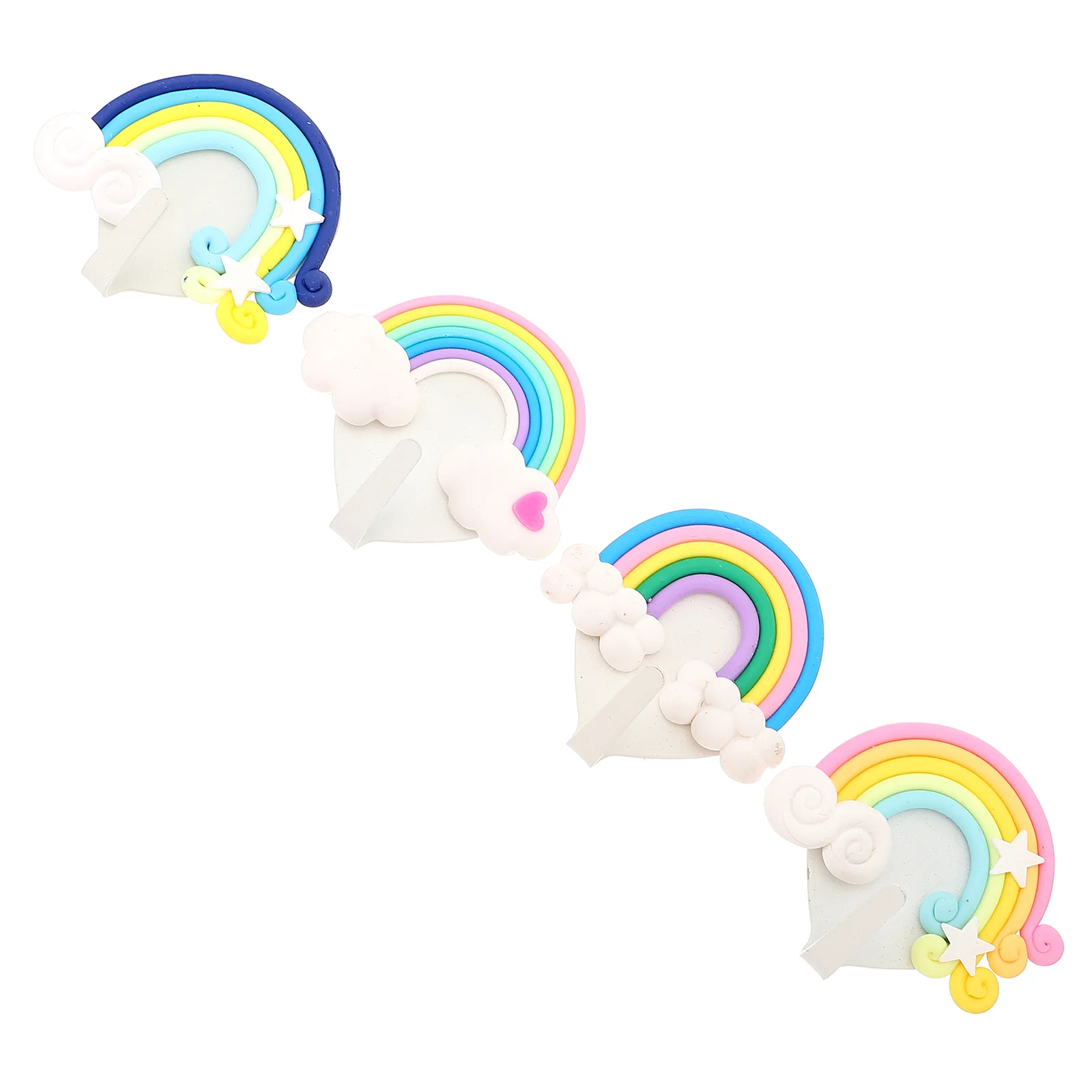 4 Pcs Rainbow Heart Hook Adhesive Multi-function Wall Mounted Clothes Rack Storage Creative Wallet Household Decorative
4 Pcs Rainbow Heart Hook Adhesive Multi-function Wall Mounted Clothes Rack Storage Creative Wallet Household Decorative