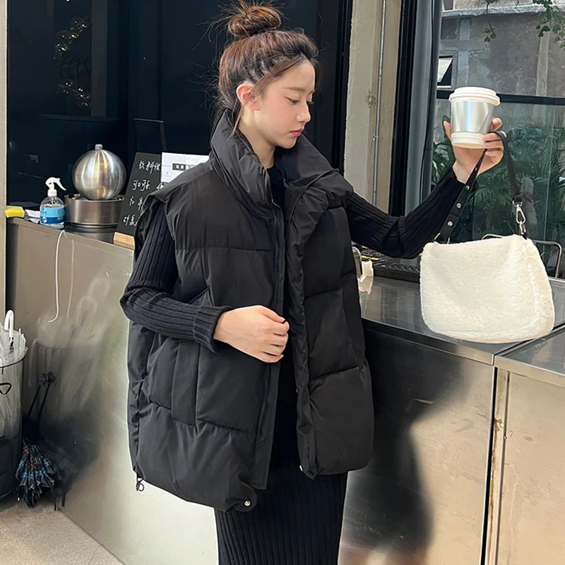 Solid Color Women's Vest 2024 Autumn Winter New Korean Ins Down Cotton Vest Casual Soft Sleeveless Drawstring Lady Coat 31156
Solid Color Women's Vest 2024 Autumn Winter New Korean Ins Down Cotton Vest Casual Soft Sleeveless Drawstring Lady Coat 31156