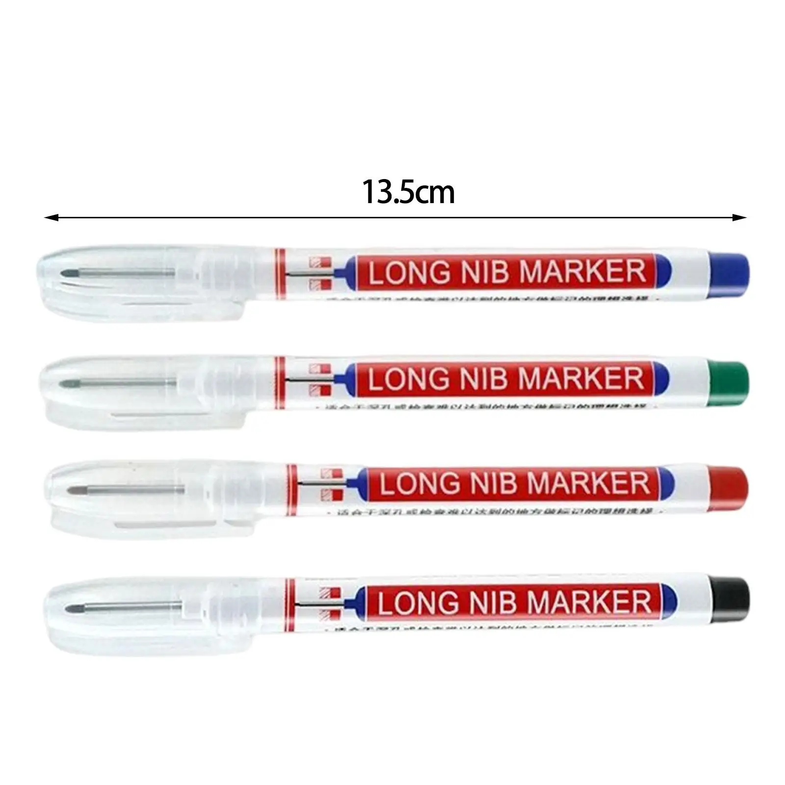 4Pcs Long Reach Markers Woodworking Waterproof Multipurpose Drill Long Nib Carpenter Pen for Ceramic Hardware
4Pcs Long Reach Markers Woodworking Waterproof Multipurpose Drill Long Nib Carpenter Pen for Ceramic Hardware